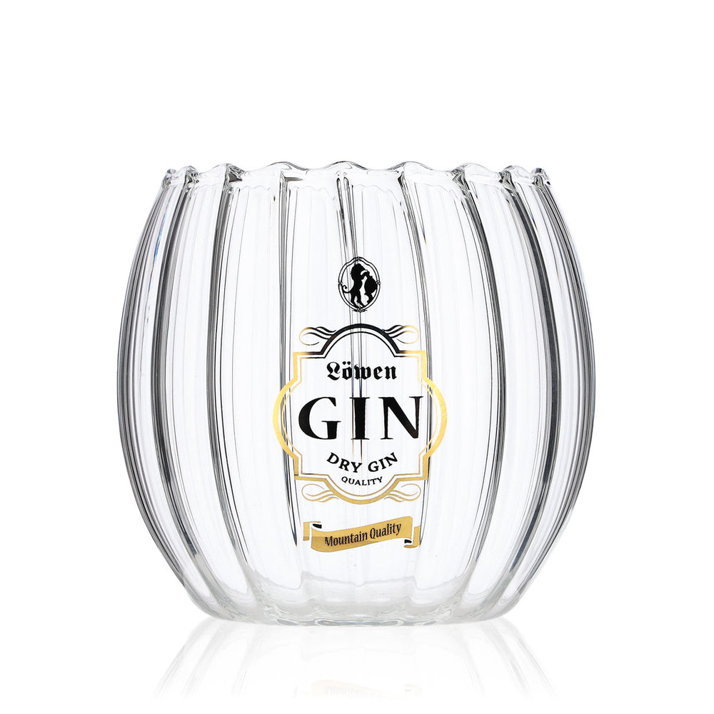 Szklanka do ginu Löwen 0,4 l, okrągła, z reliefem, bardzo elegancka