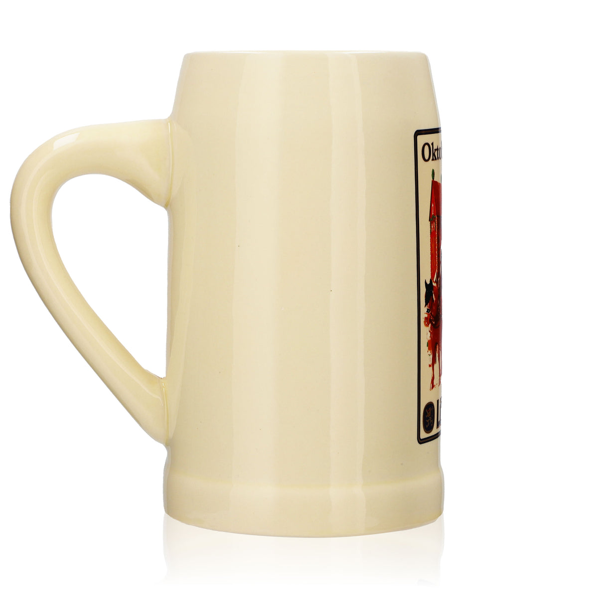 Kufel do piwa Löwenbräu, ceramiczny kufel Steinzeukrug Seidel 0,5 l Oktoberfest 2015 – Widok 3