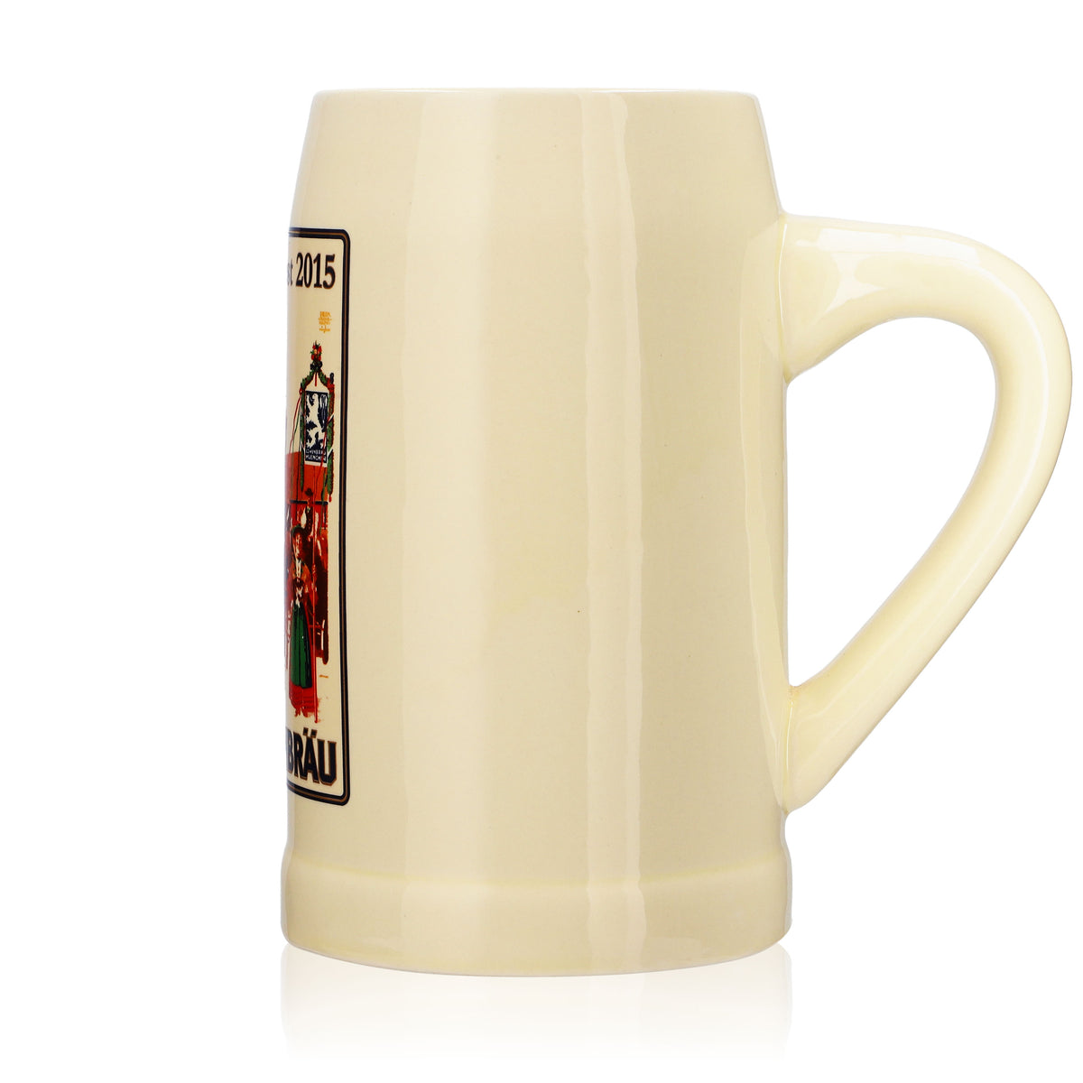 Kufel do piwa Löwenbräu, ceramiczny kufel Steinzeukrug Seidel 0,5 l Oktoberfest 2015 – Widok 5