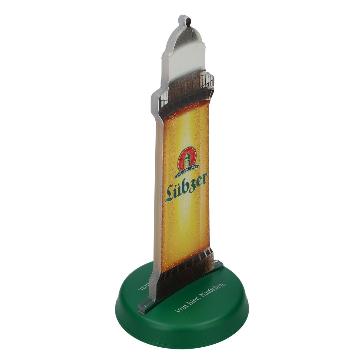 Lübzer Beer Table Display Beer XL Table Display Card Holder Lighthouse