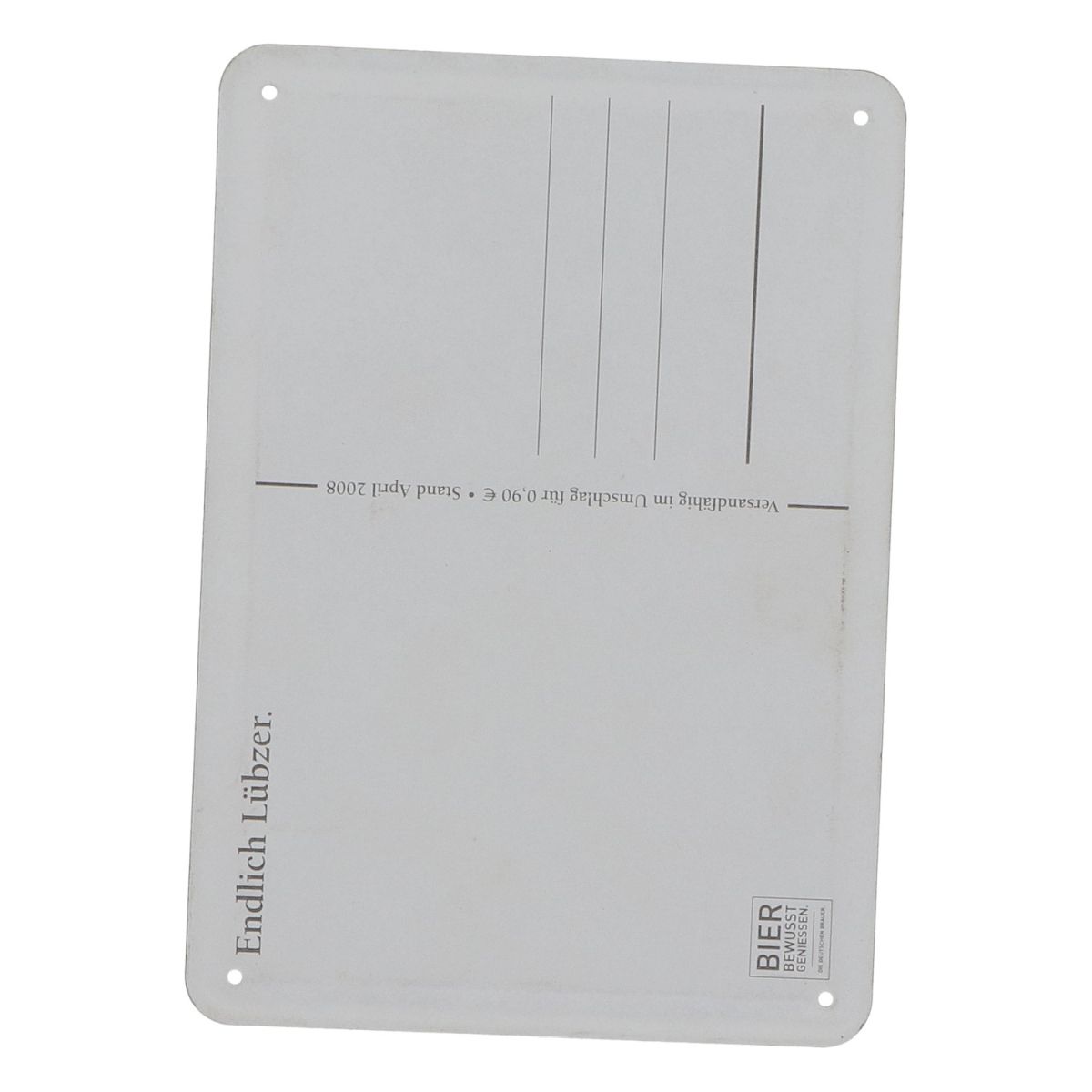Tabliczka blaszana Lübzer 15 x 10 cm Tabliczka reklamowa Pocztówki reklamowe Piłka wodna Ściana Merch – Widok 2