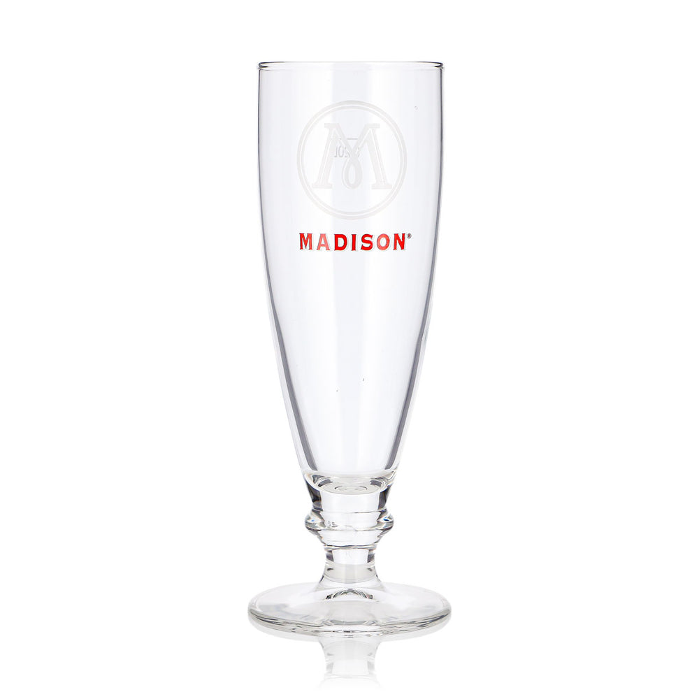 Szklanka do piwa Madison 0,2 l, puchar, czerwone logo, do drinków długich