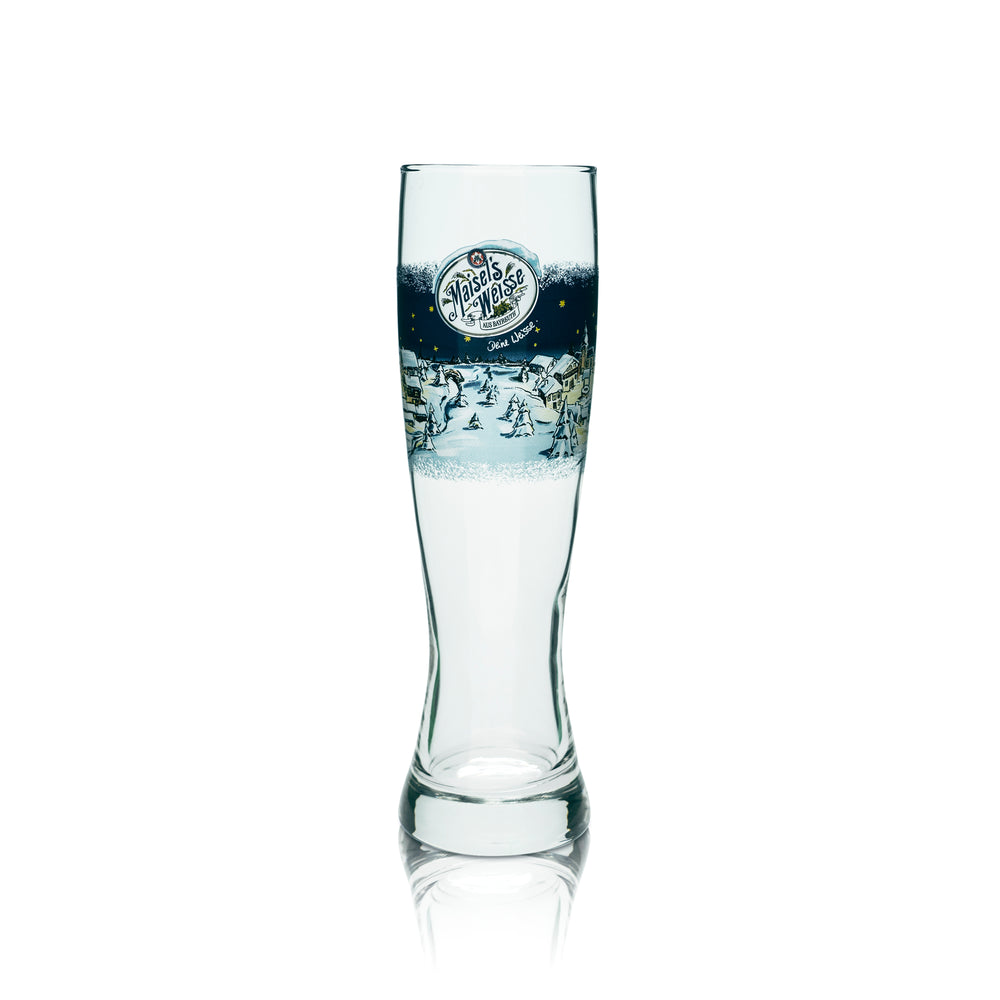Maisels Weisse szklanka do piwa pszenicznego 0.5l Hefeweizen szklanki zimowa edycja specjalna prezent