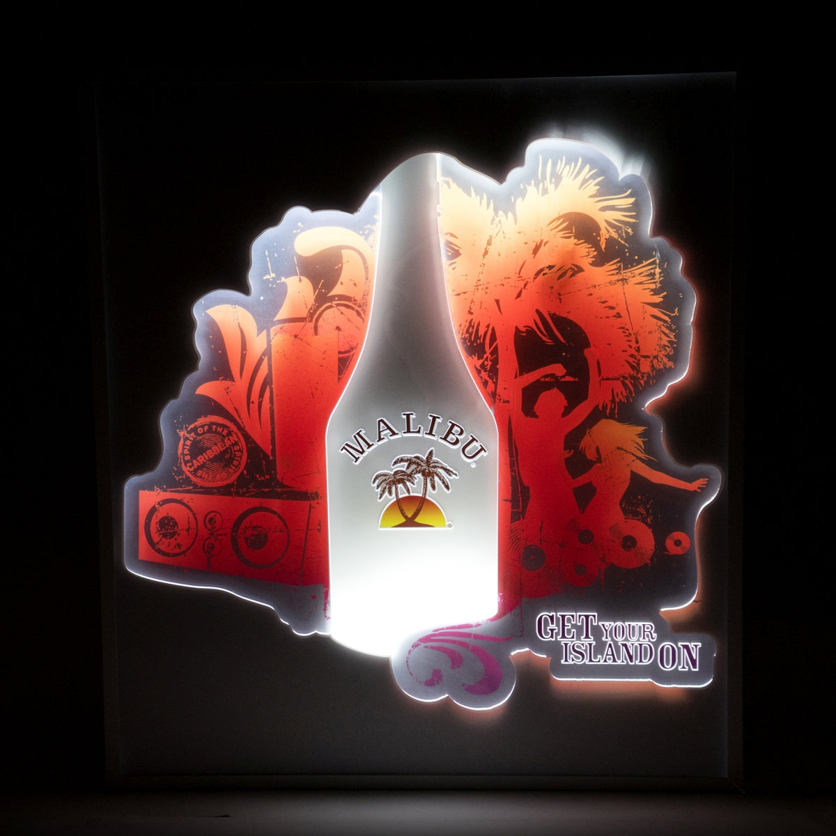 Malibu Liqueur Podświetlany Znak 54x47 LED Neon Zdobądź swoją wyspę na reklamę – Widok 3