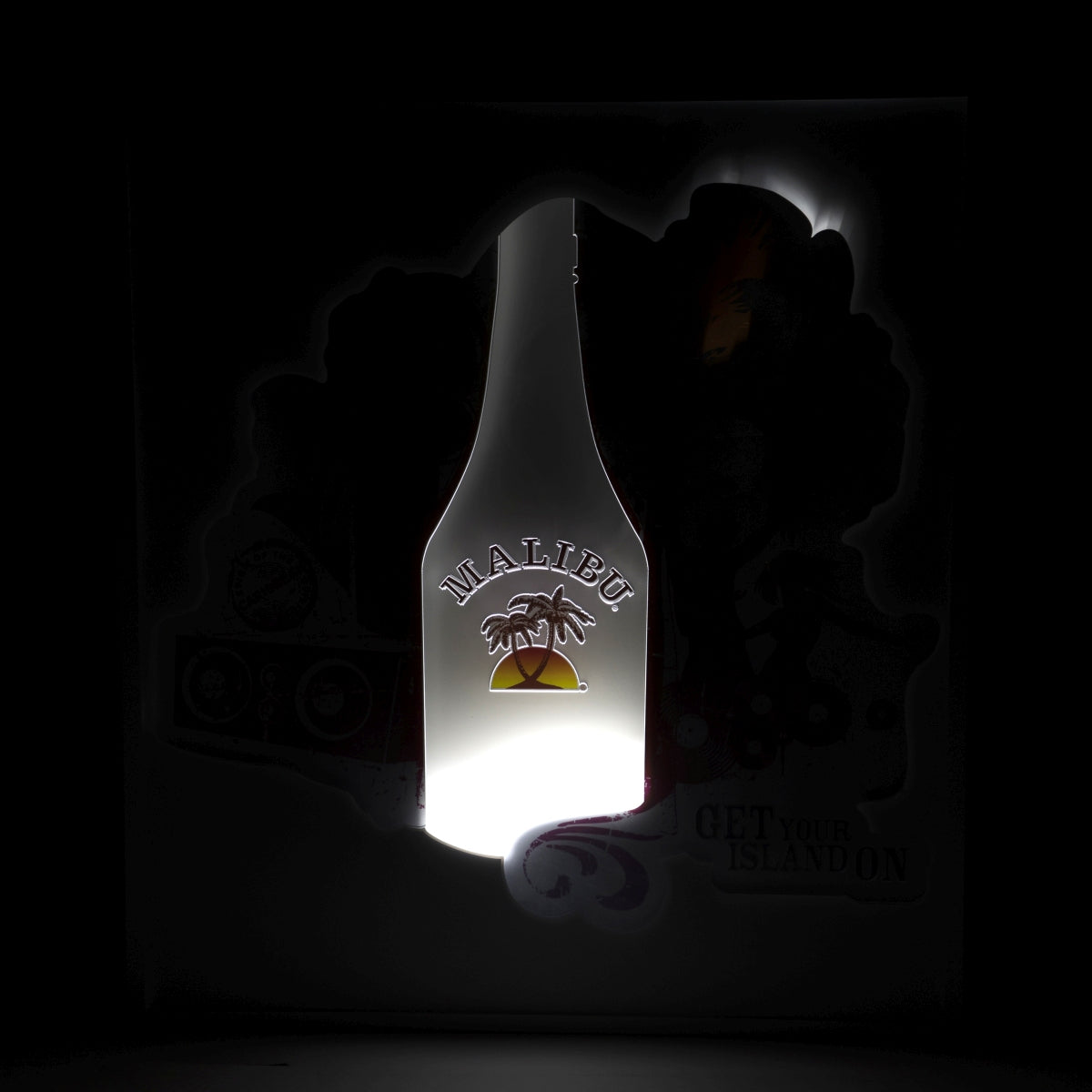 Malibu Liqueur Podświetlany Znak 54x47 LED Neon Zdobądź swoją wyspę na reklamę – Widok 5