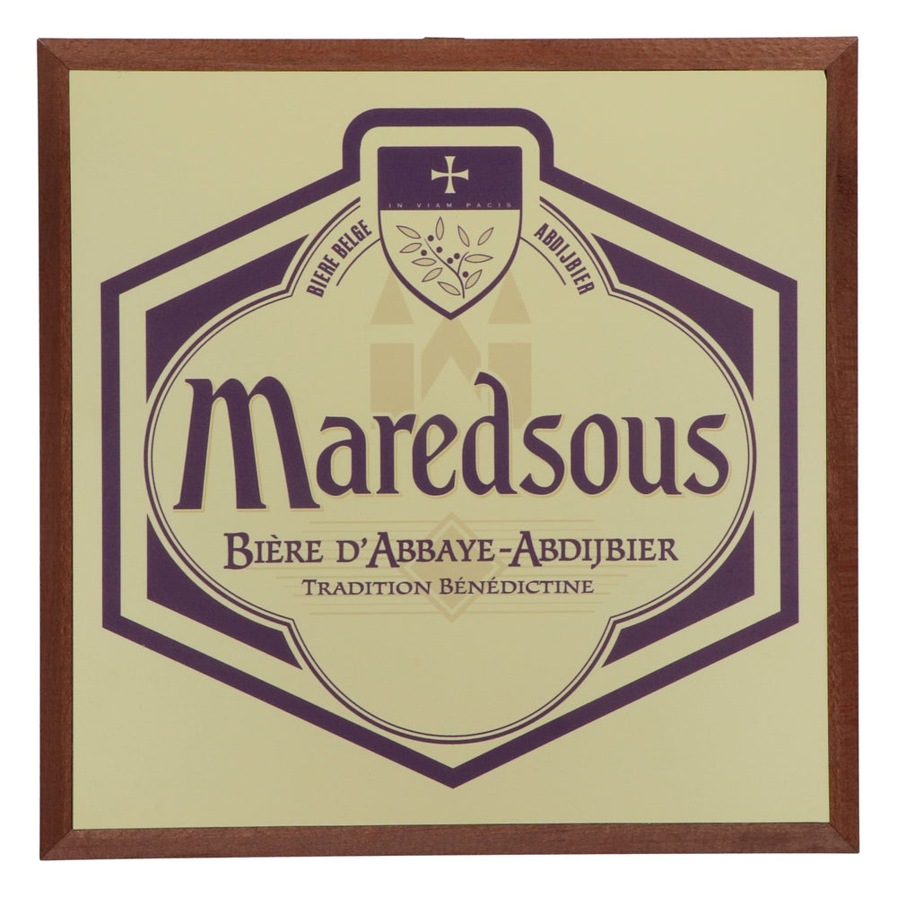 Maredsous Piwo Fototapeta Dekoracja ścienna Obraz Drewno  32,5 cm x 32,5 cm