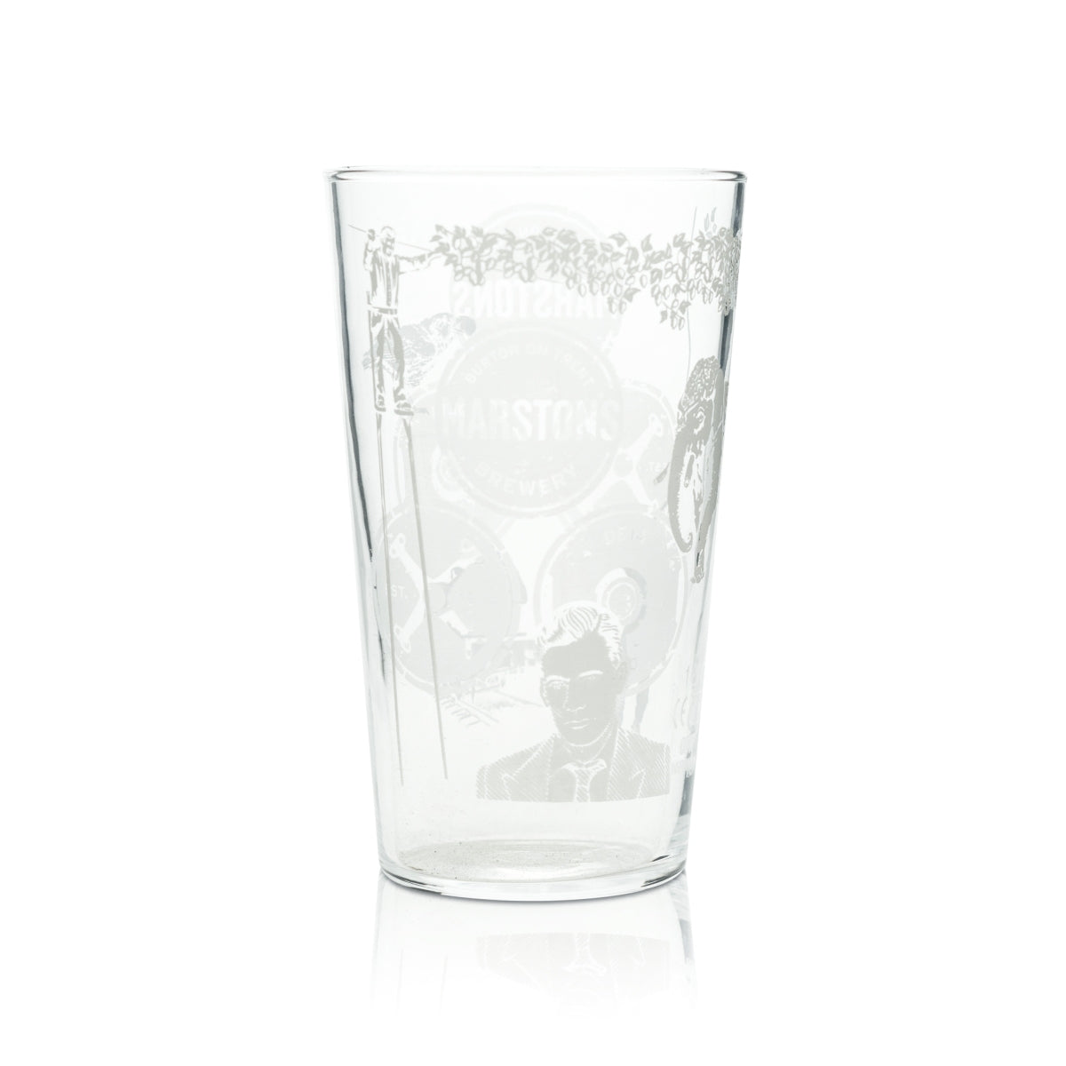 6x Marstons Beer Glass 0.5l Mug Pint Engraving Glasses English Beer Willi Cup – Widok 2