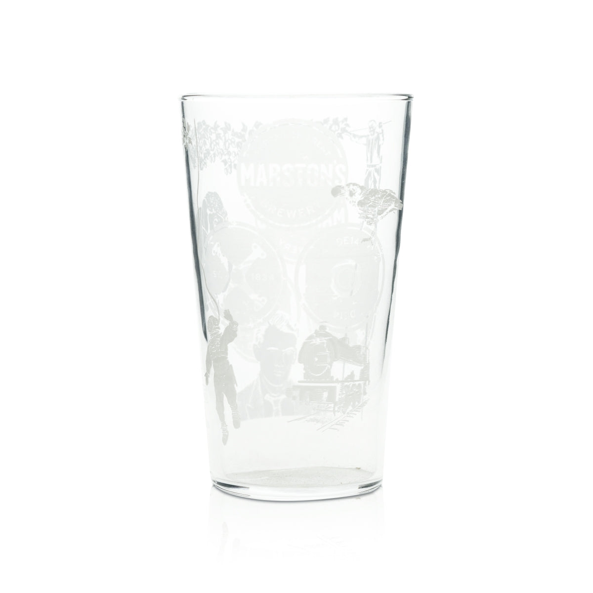 6x Marstons Beer Glass 0.5l Mug Pint Engraving Glasses English Beer Willi Cup – Widok 3