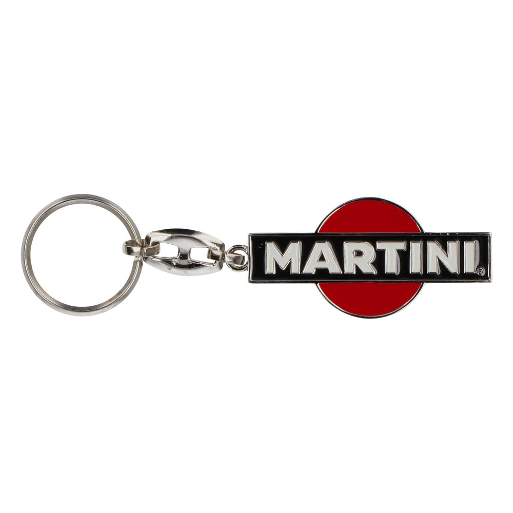 Brelok do kluczy Martini Wermut – metalowy, czarno-czerwony, z białym napisem