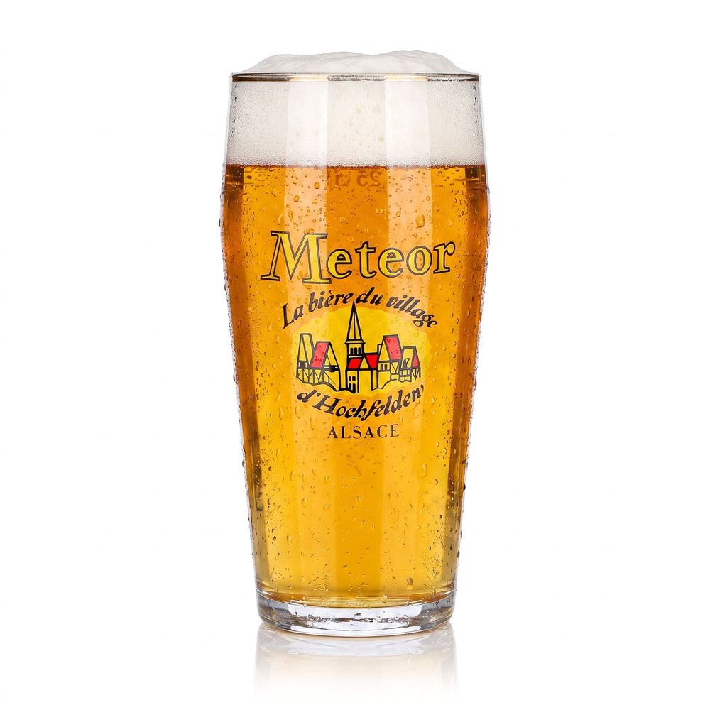 Szklanka do piwa Meteor 0,25 l, kubek „Alsace” ze złotym brzegiem