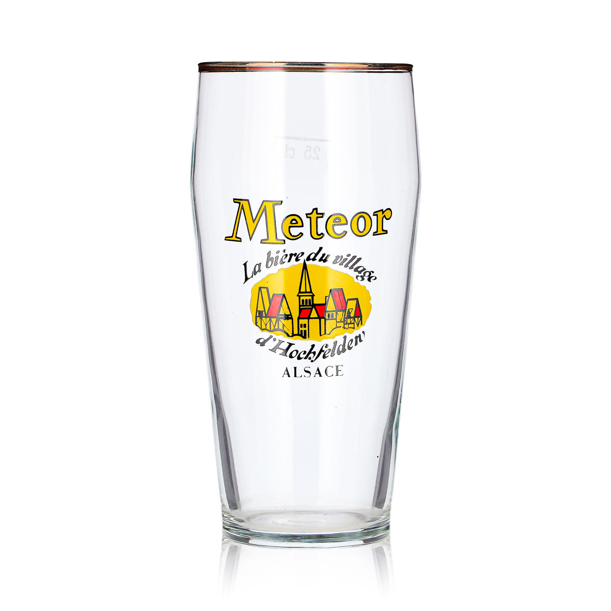 Szklanka do piwa Meteor 0,25 l, kubek „Alsace” ze złotym brzegiem – Widok 2