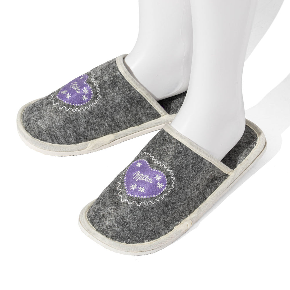 Milka Czekoladowe filcowe kapcie domowe Kapcie dla gości 39-41