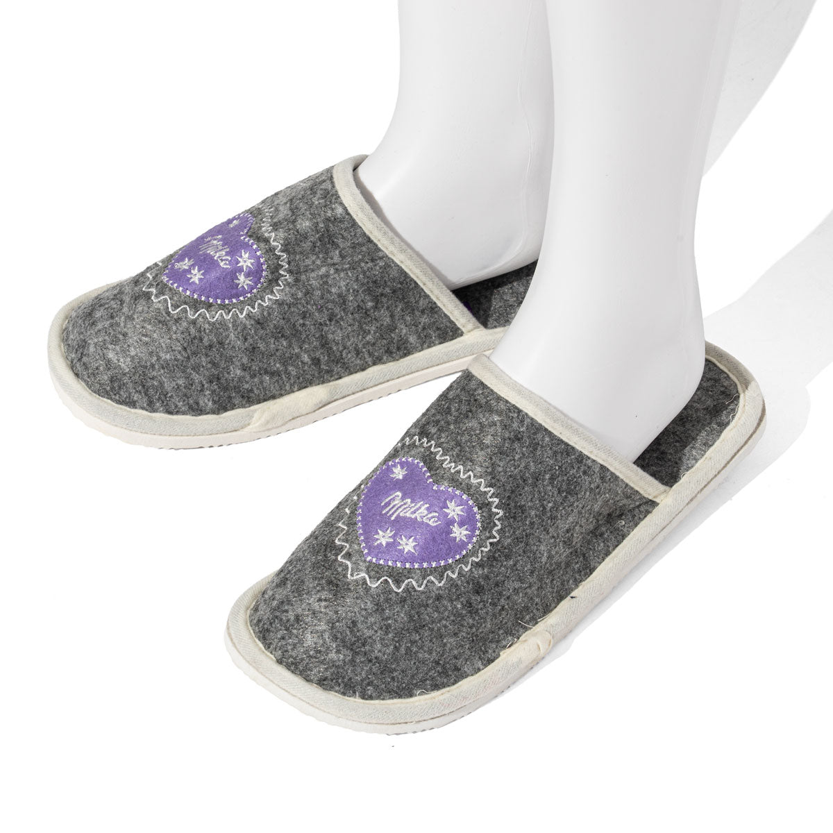 Milka Czekoladowe filcowe kapcie domowe Kapcie dla gości 39-41