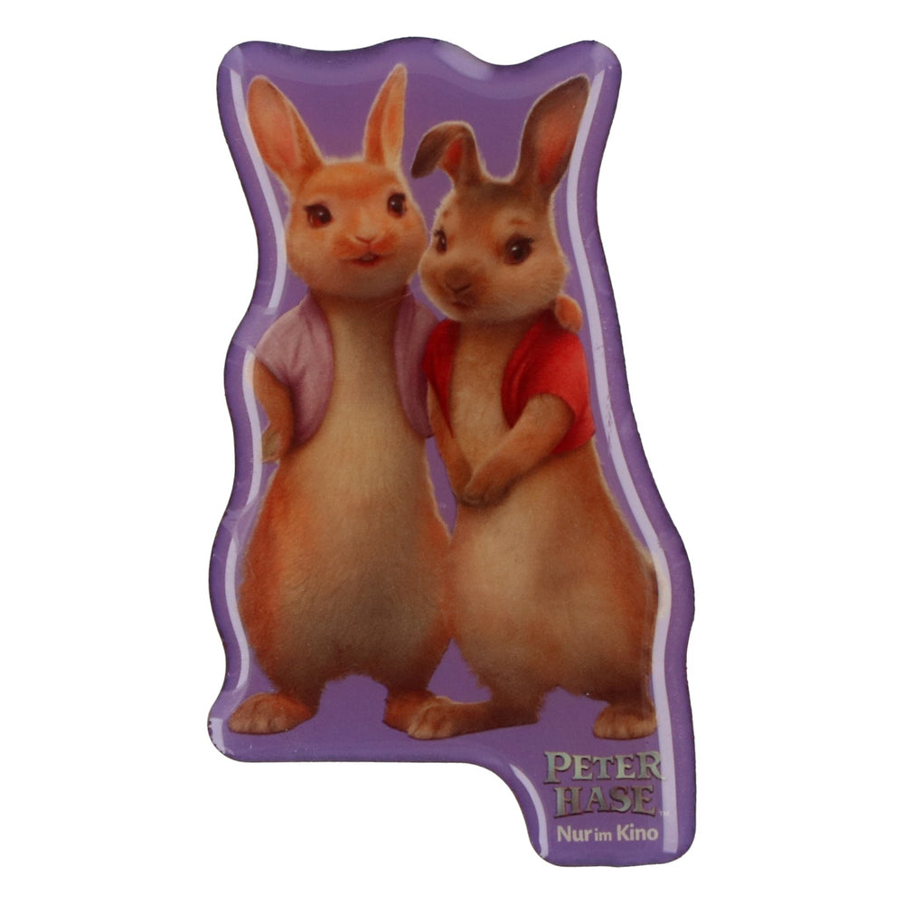 Cukierki Milka – magnes na lodówkę z Peterem Hase i dwoma królikami