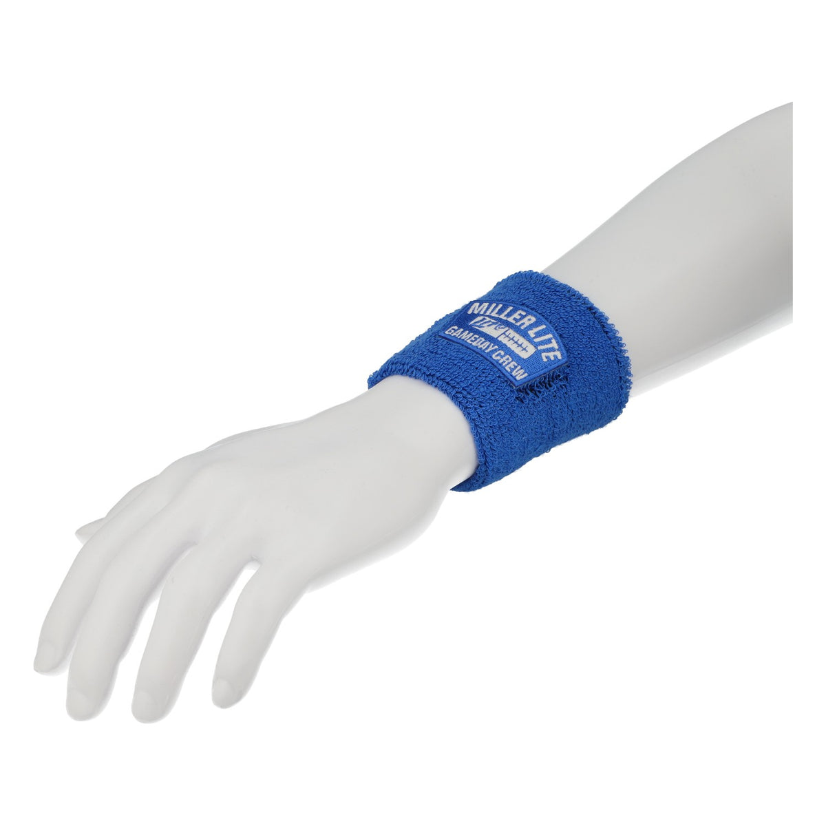 Miller Lite Schweißband blau Gameday Crew – Original Fanartikel Textil