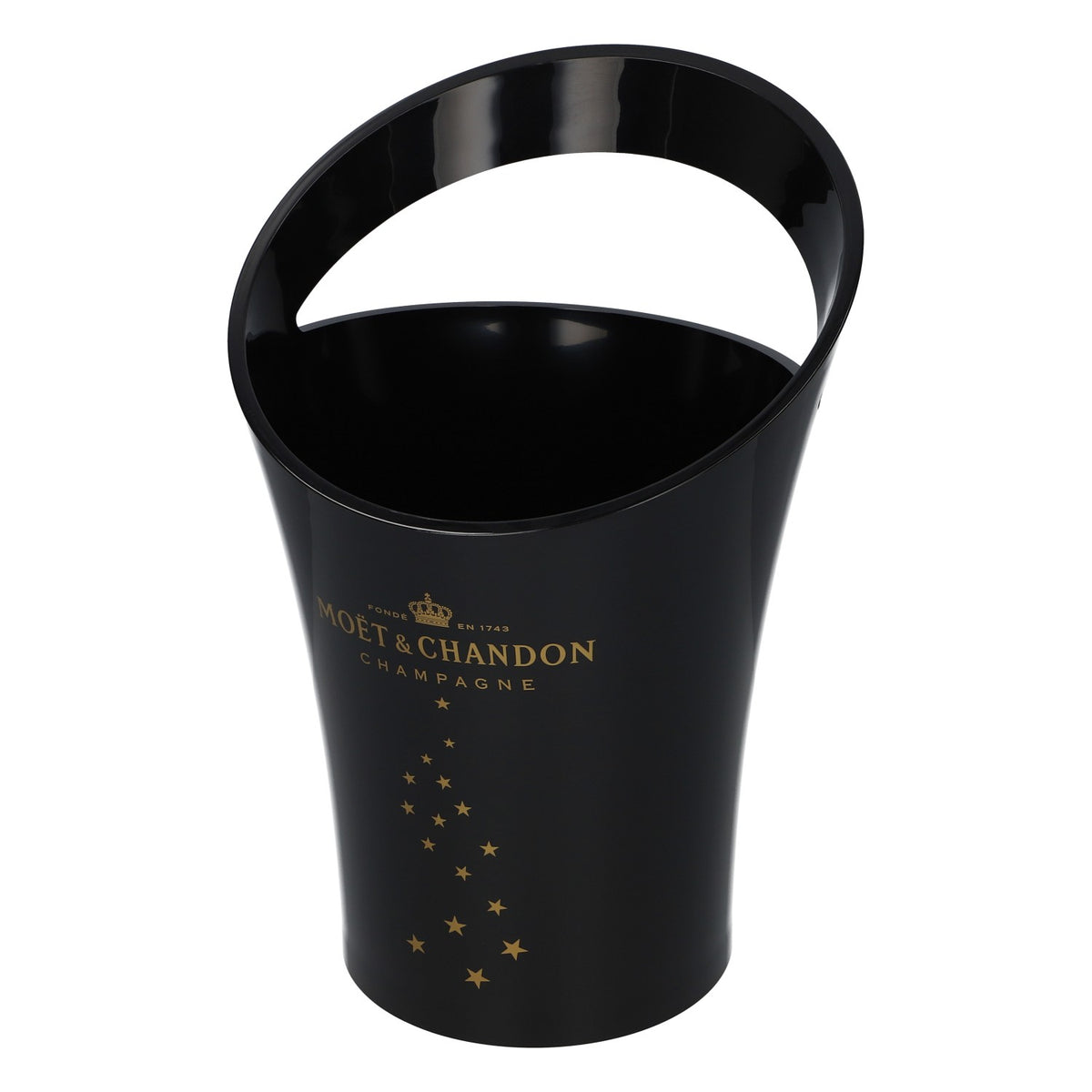Chłodziarka do szampana Moët & Chandon z akrylu, pojedyncza, w kształcie gwiazdy, czarna