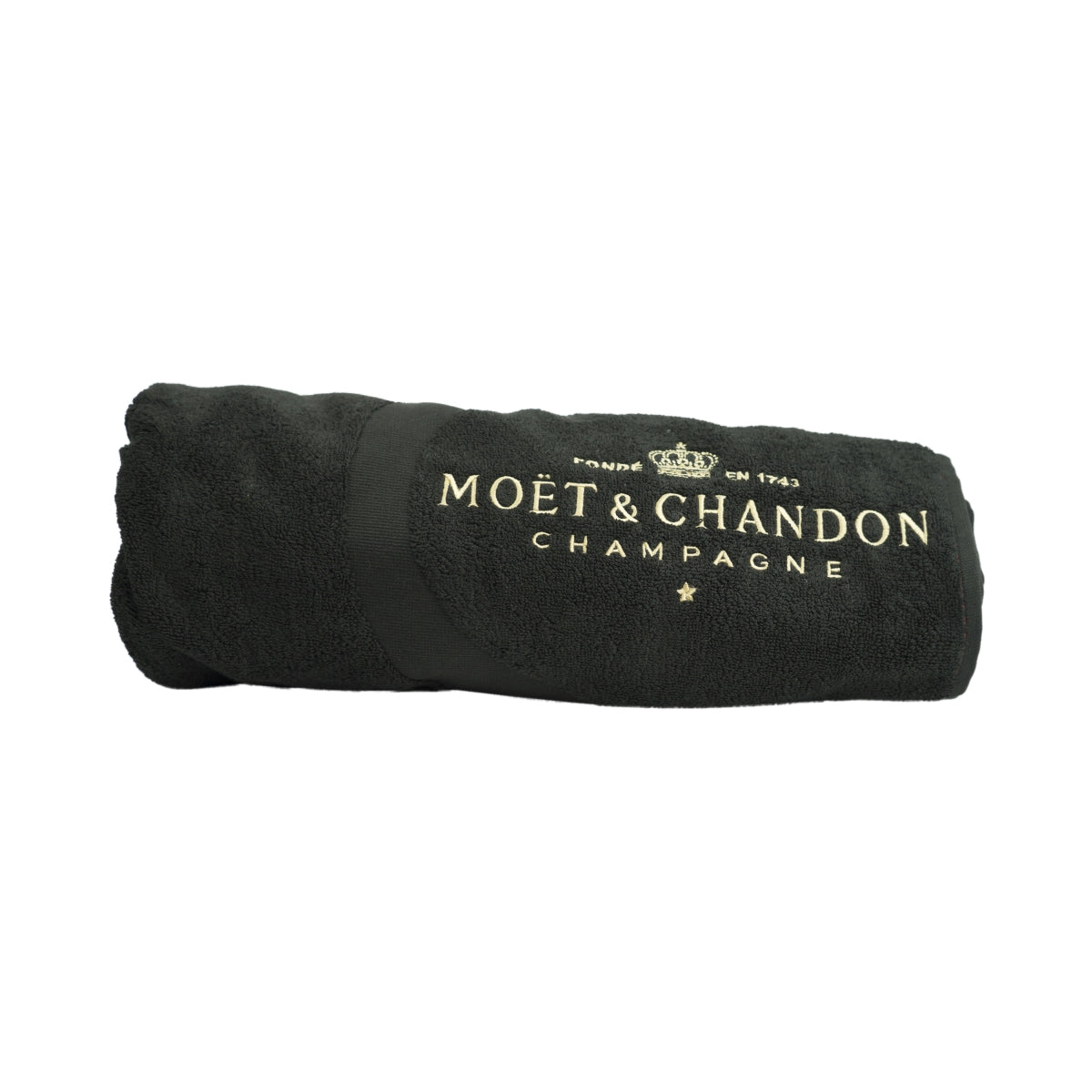 Ręcznik plażowy Moet Chandon champagne 160x80cm czarny Be Fabulous