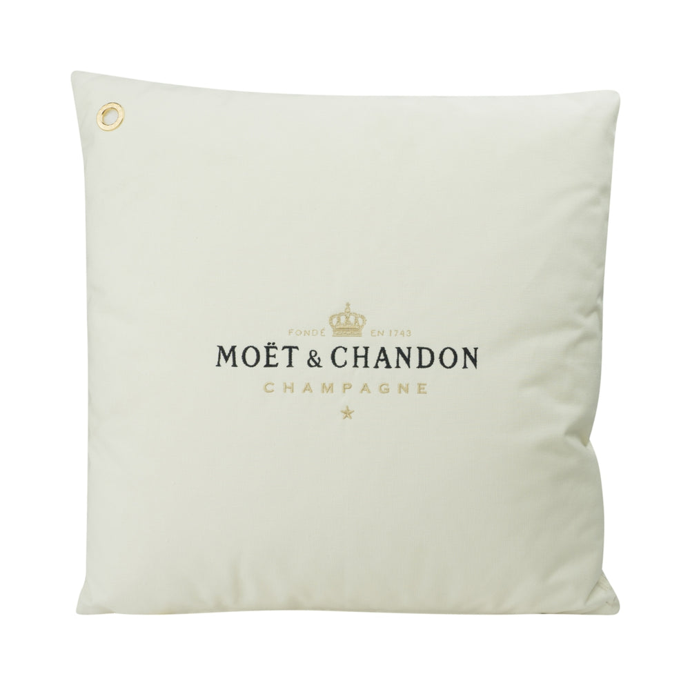 Moet & Chandon Champagne Poduszka 50x50cm Lounge Ice Imperial Sofa beżowo-złota