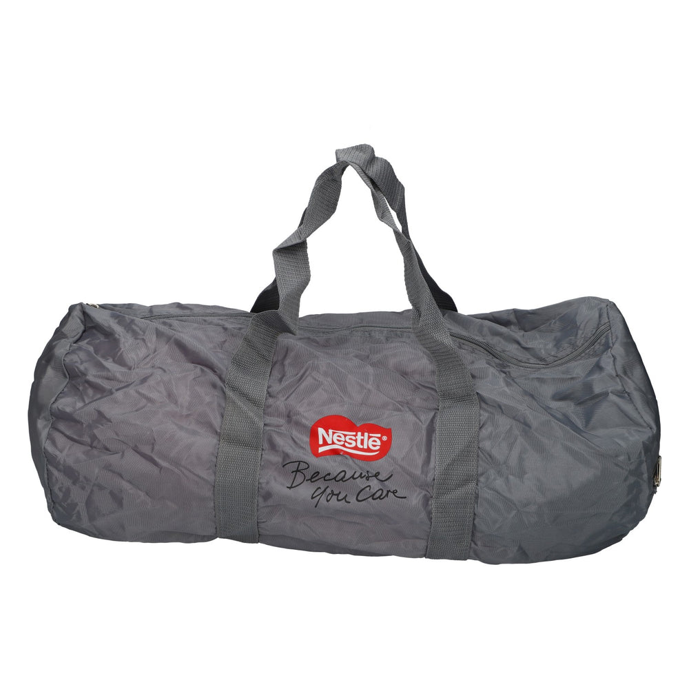 Składana torba podróżna Nestle, szara, poliestrowa, z zamkiem błyskawicznym, lekka, 50 cm
