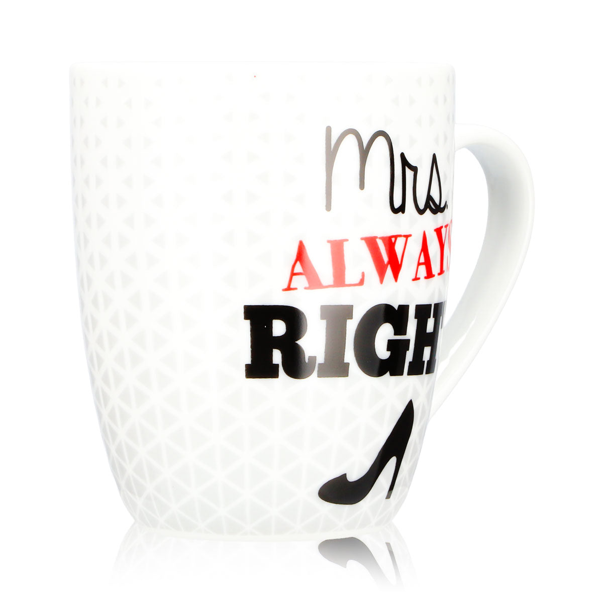 No Name – szklanka uniwersalna 0,35 l, Mrs. Always Right – kubek dla Ciebie, biały, ceramiczny – Widok 2