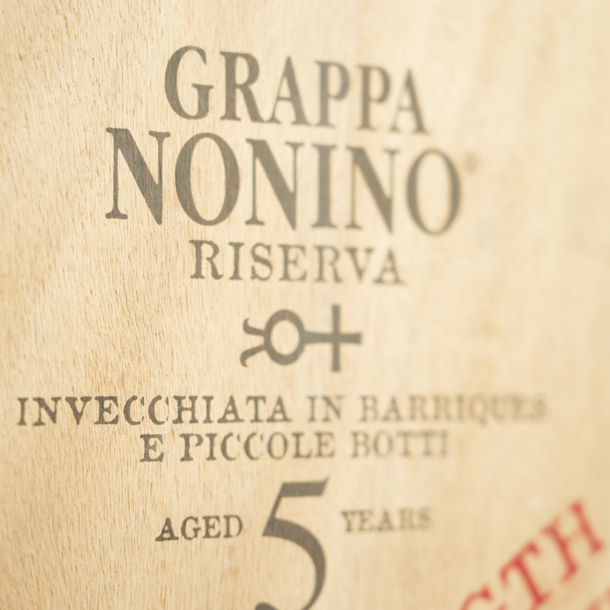 Nonino Grappa Riserva drewniane pudełko naturalne 40x23x24cm pudełko dekoracyjne wystawa – Widok 4