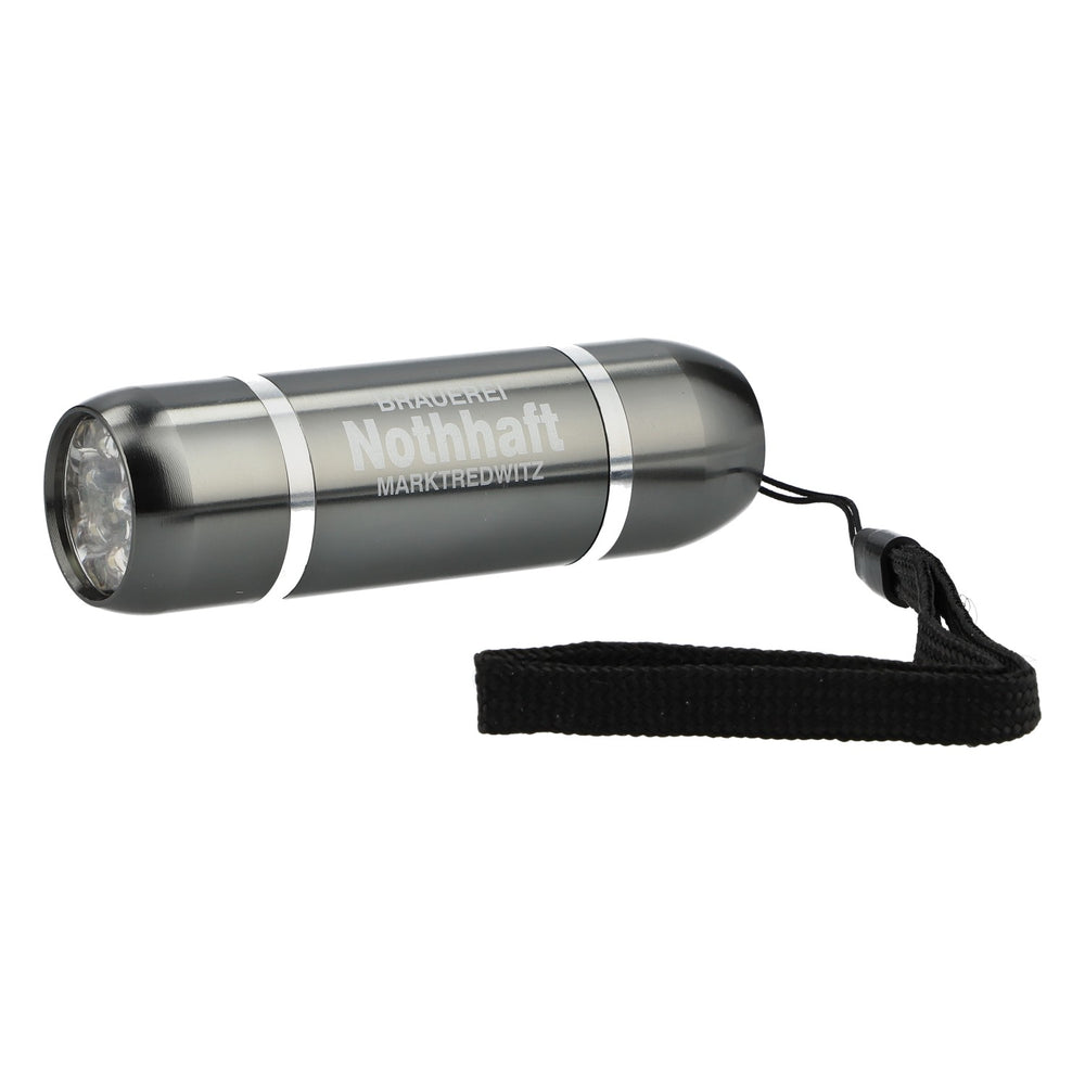 Latarka Nothhaft Bier, Marktredwitz, LED, aluminium, szara