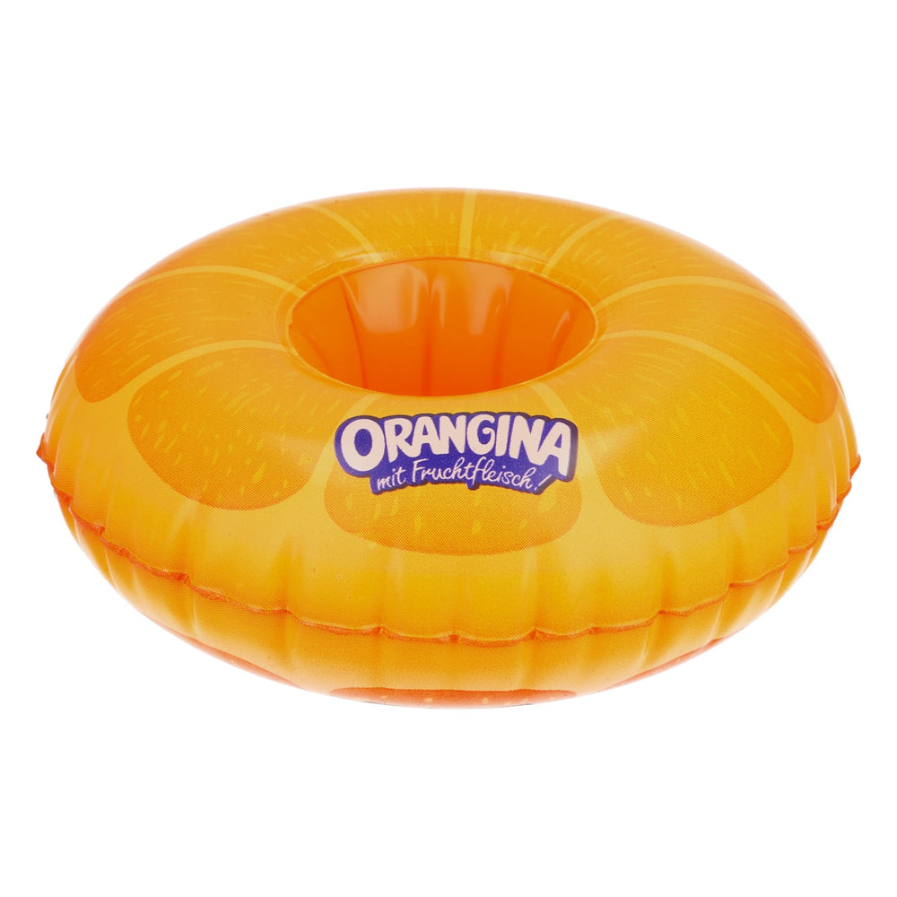 Orangina Napój bezalkoholowy  nadmuchiwany uchwyt na napoje do basenu Pomarańczowy