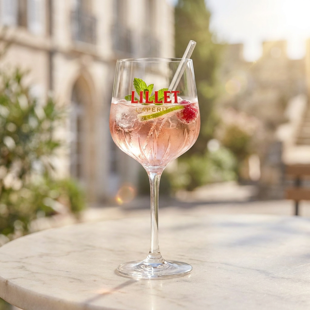 Oryginalny kieliszek Lillet Signature 0,45 l Kieliszek do aperitifu z podziałką i eleganckim reliefowym wzorem – Widok 5