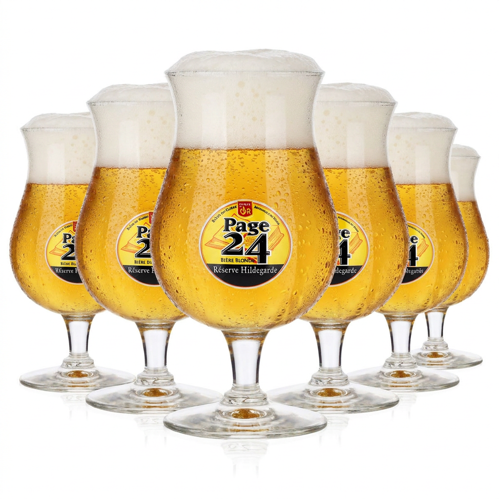 Strona 24 Zestaw 6 szklanek do piwa 0,38 l, kielichy w kształcie tulipana „Réserve Hildegarde Durobor”