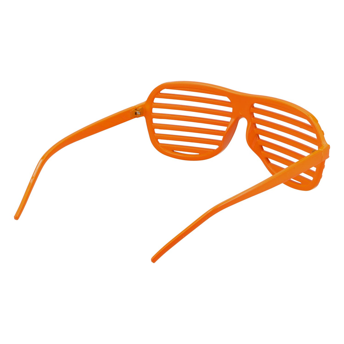 Okulary imprezowe Atzen, pomarańczowe okulary typu shutter shades, kultowy styl, imprezy – Widok 4
