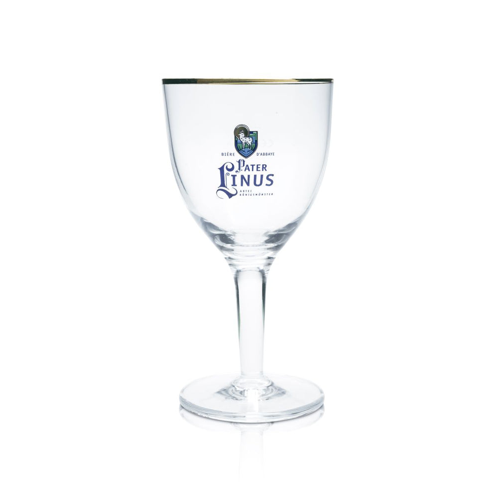 Szklanka do piwa Father Linus 0.25l Abbey goblet szklany złota obręcz Abbey Königsmünster dąb
