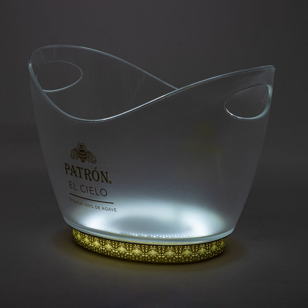Chłodziarka do tequili Patron LED „EL Cielo Illuminated Ice Bucket” z zasilaczem