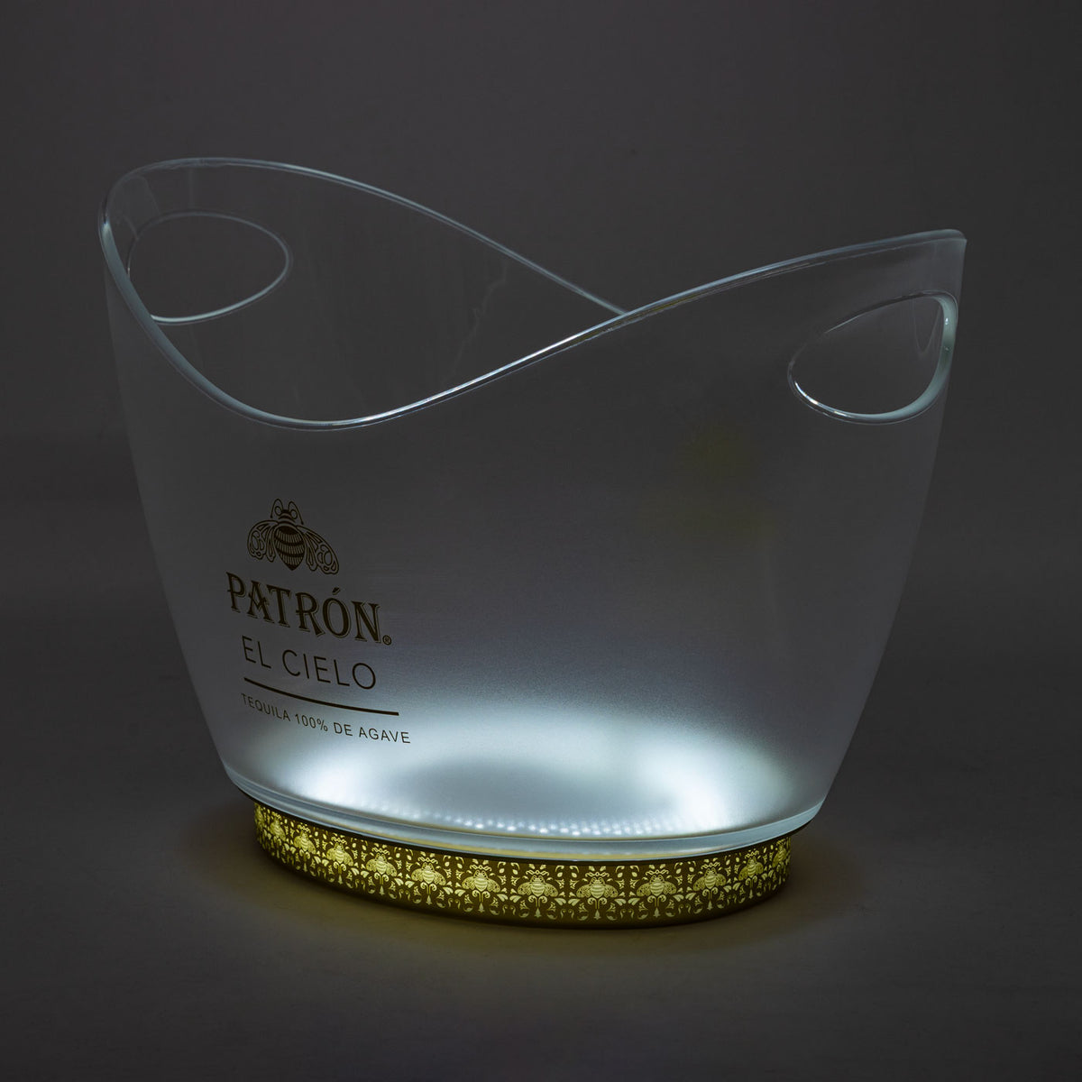 Chłodziarka do tequili Patron LED „EL Cielo Illuminated Ice Bucket” z zasilaczem