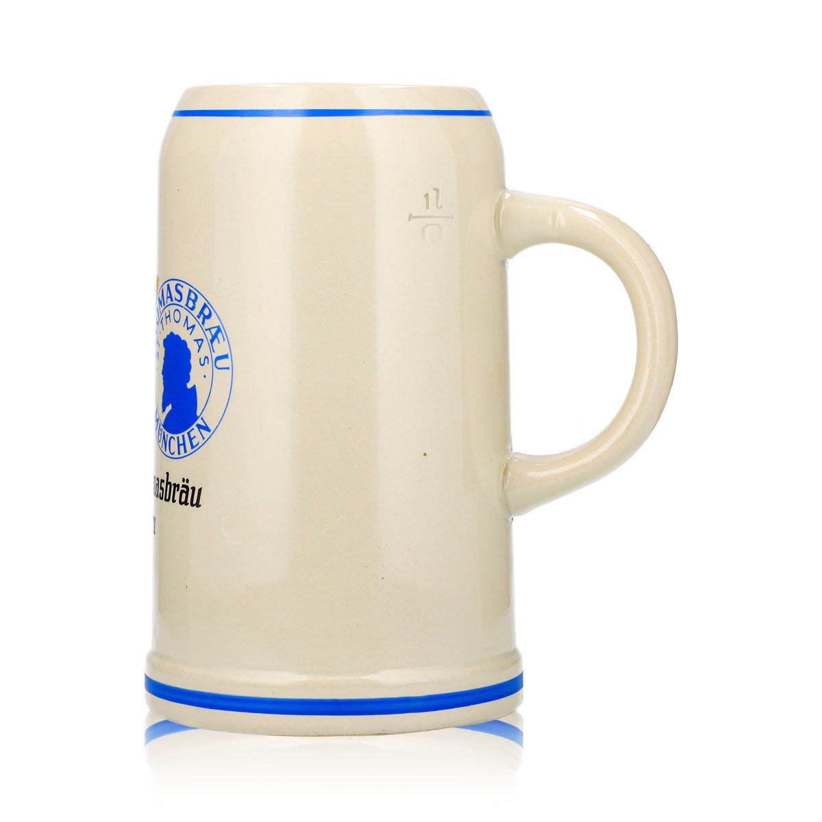 Szklany kufel do piwa Paulaner, dzbanek 1 l, kufel Thomasbräu Monachium, Rastal, ceramika – Widok 6