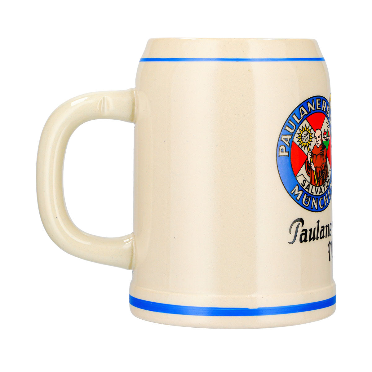 Szklanka do piwa Paulaner, gliniany kufel, kufel kolekcjonerski 0,5 l, Thomasbräu Monachium, glina Rastal – Widok 4