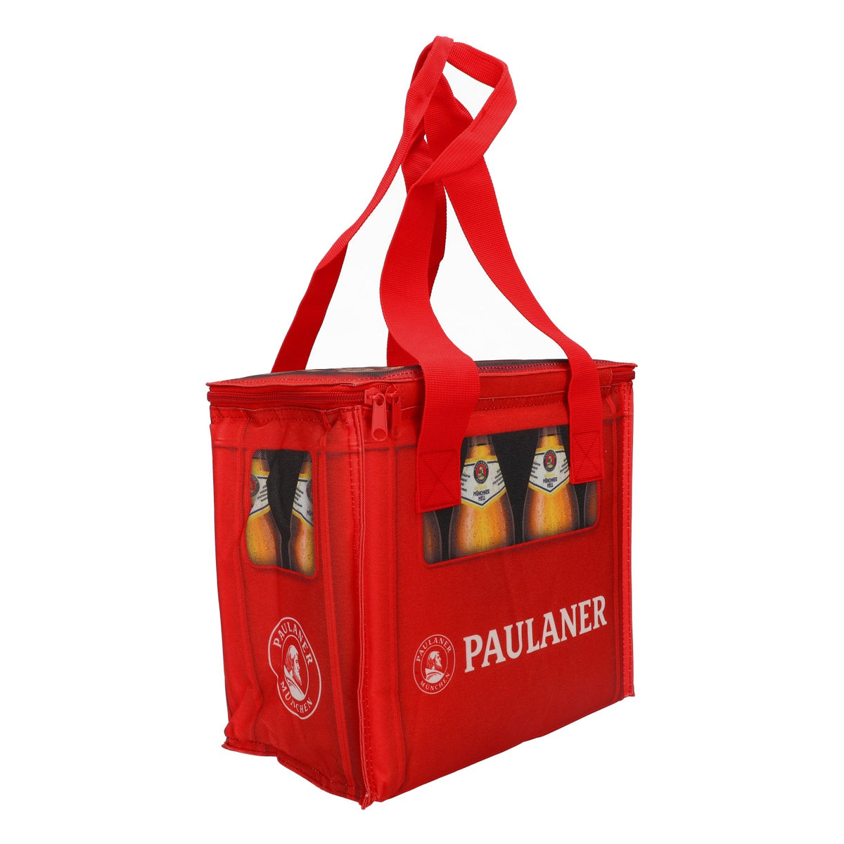 Torba termiczna na piwo Paulaner Coller Bag Icebag Retro Camping Torba plażowa czerwona – Widok 4