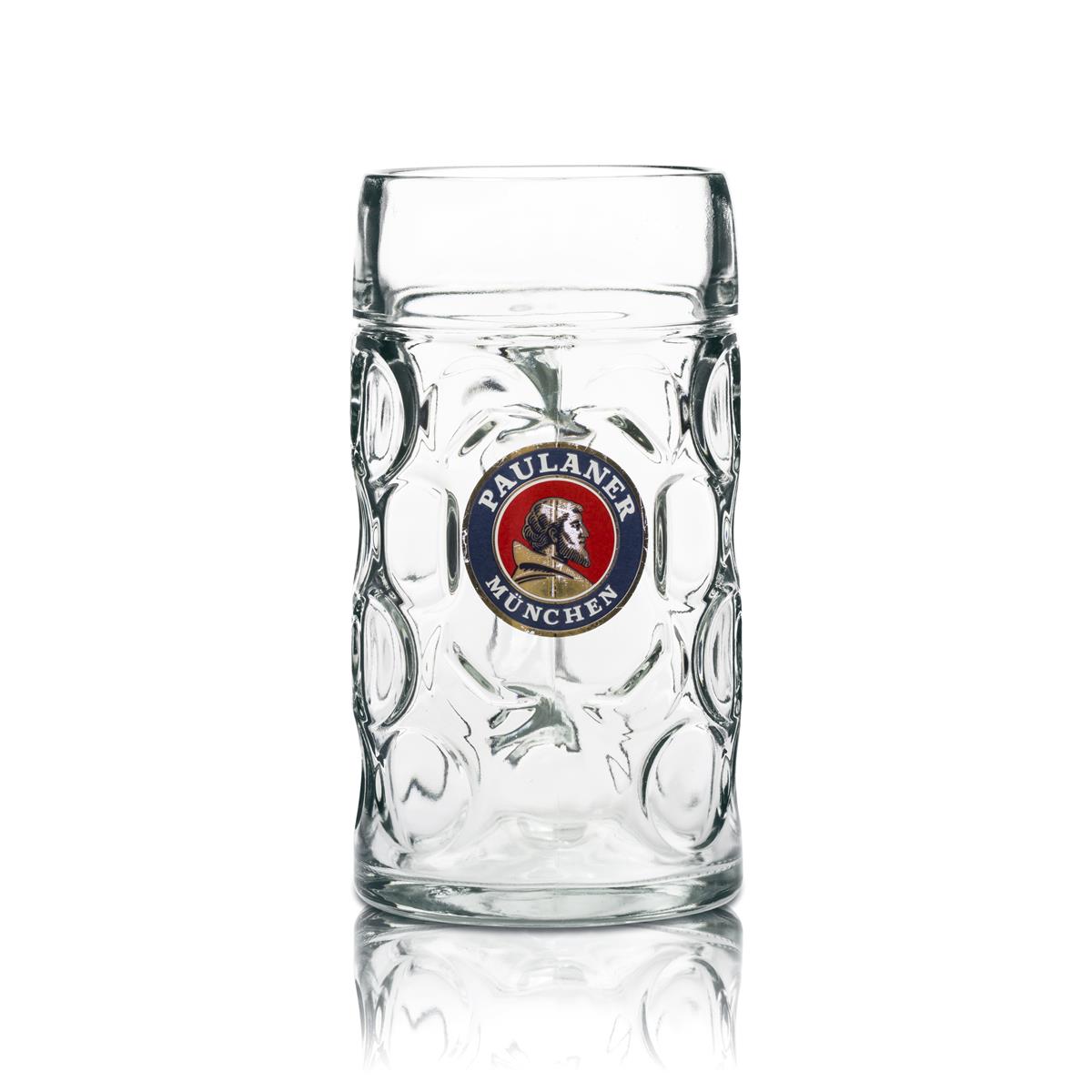 Kufel do piwa Paulaner B-WARE – 1 l kufel Seidel szklanki kalibrowane gastronomiczne – Widok 2
