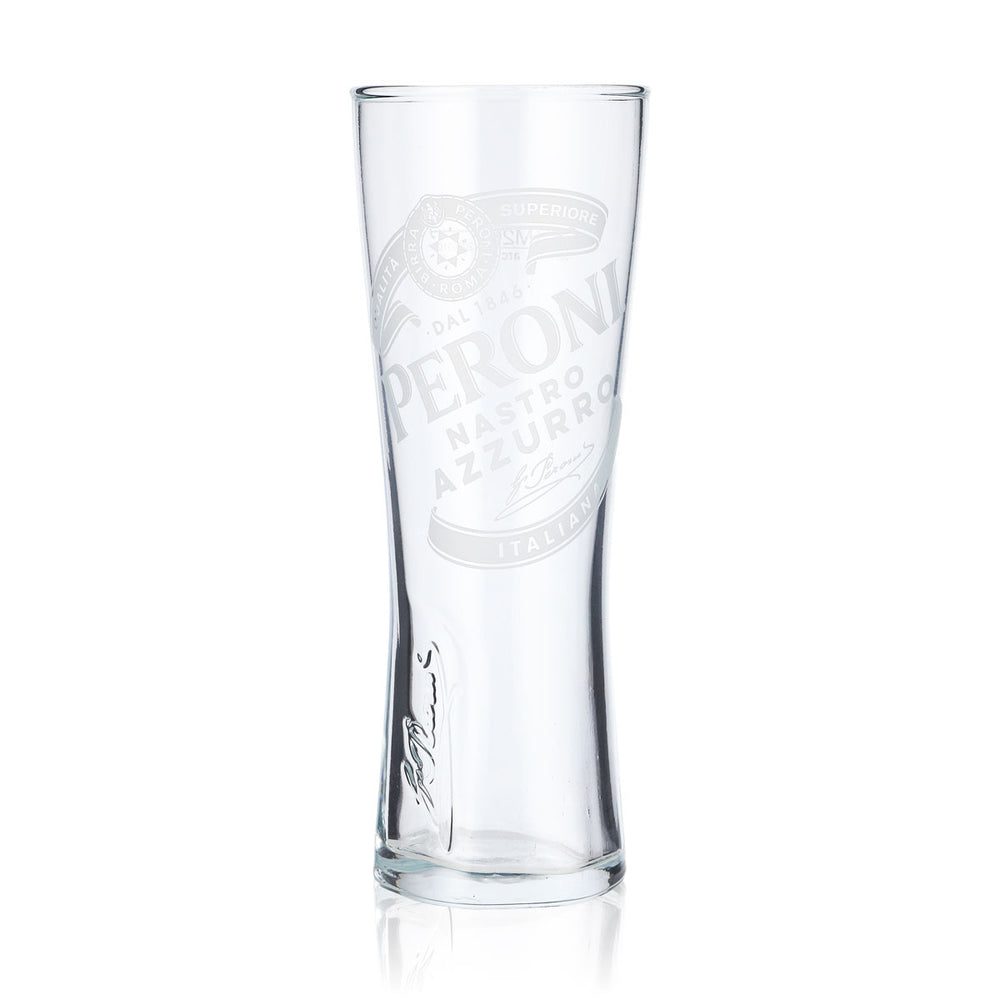 Kieliszek do piwa Peroni 0,2 l Kieliszek pucharowy „Nastro Azzuro” Z sygnaturą Relief na spodzie