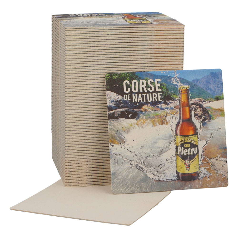 Pietra Bier – podkładki pod piwo Corse de Nature, nowe, papierowe, kolorowe