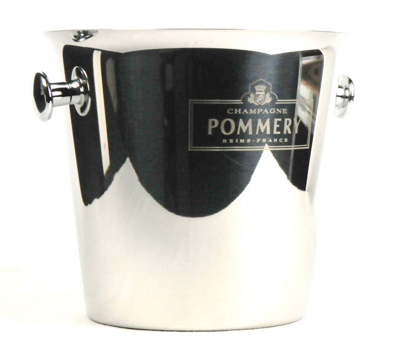 Chłodziarka do butelek szampana Pommery z pojemnikiem na kostki lodu, stal nierdzewna, kolor srebrny – Widok 2