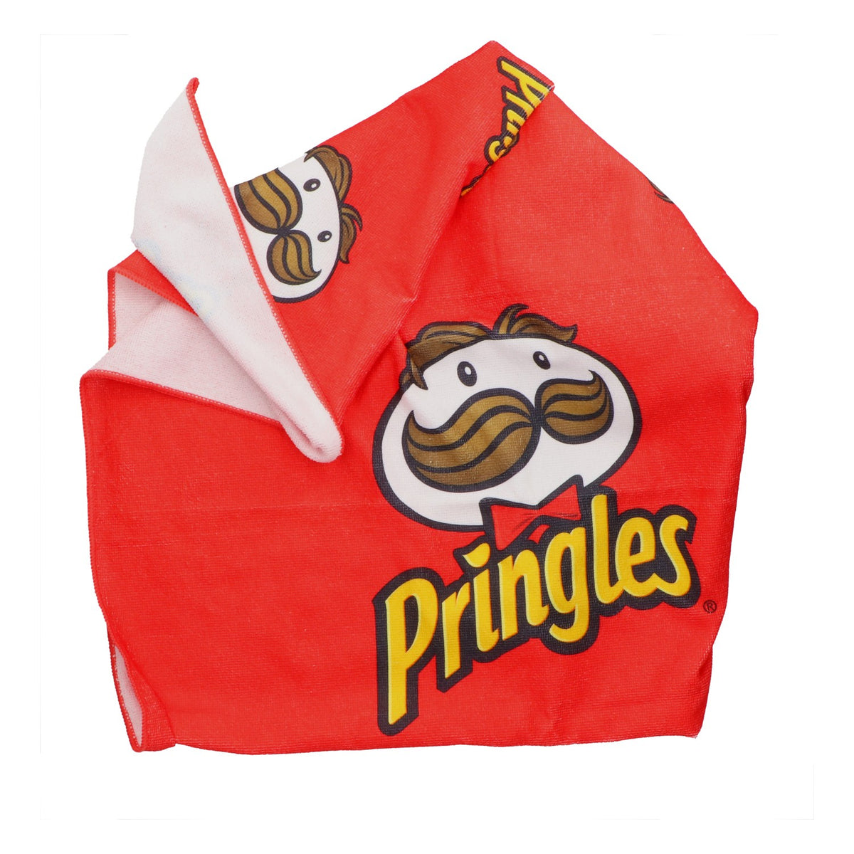 Ręcznik Pringles 140 x 70 cm, czerwony – kultowy ręcznik plażowy z motywem Mr. P, ręcznik kąpielowy, gadżet dla fanów – Widok 2