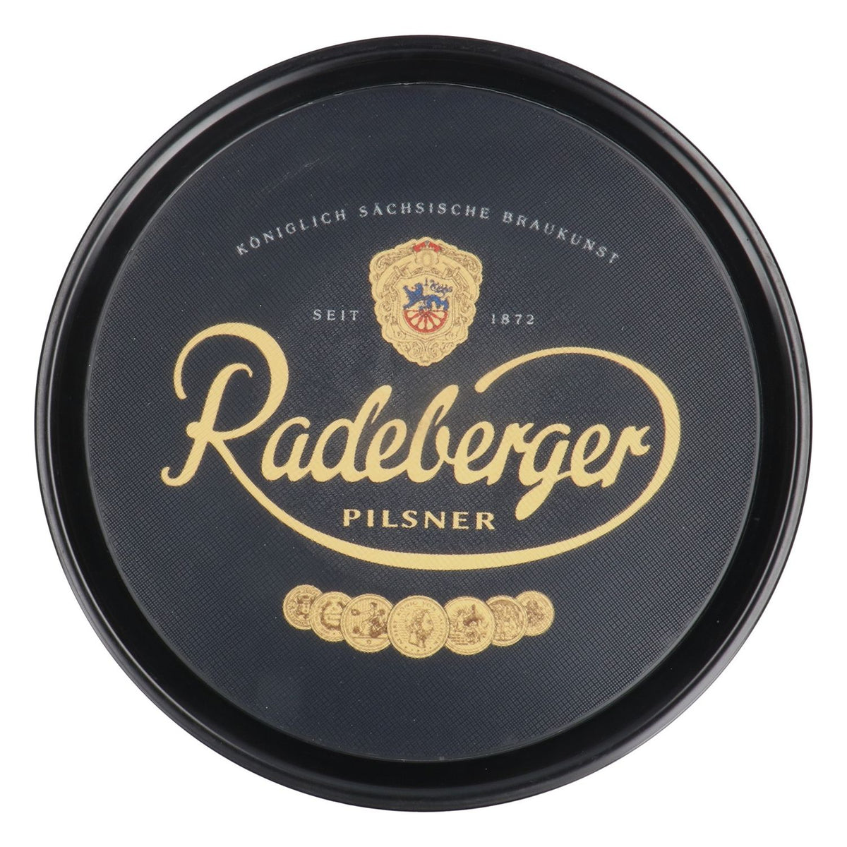 Radeberger Pilsener Okrągła taca do serwowania, czarna wersja
