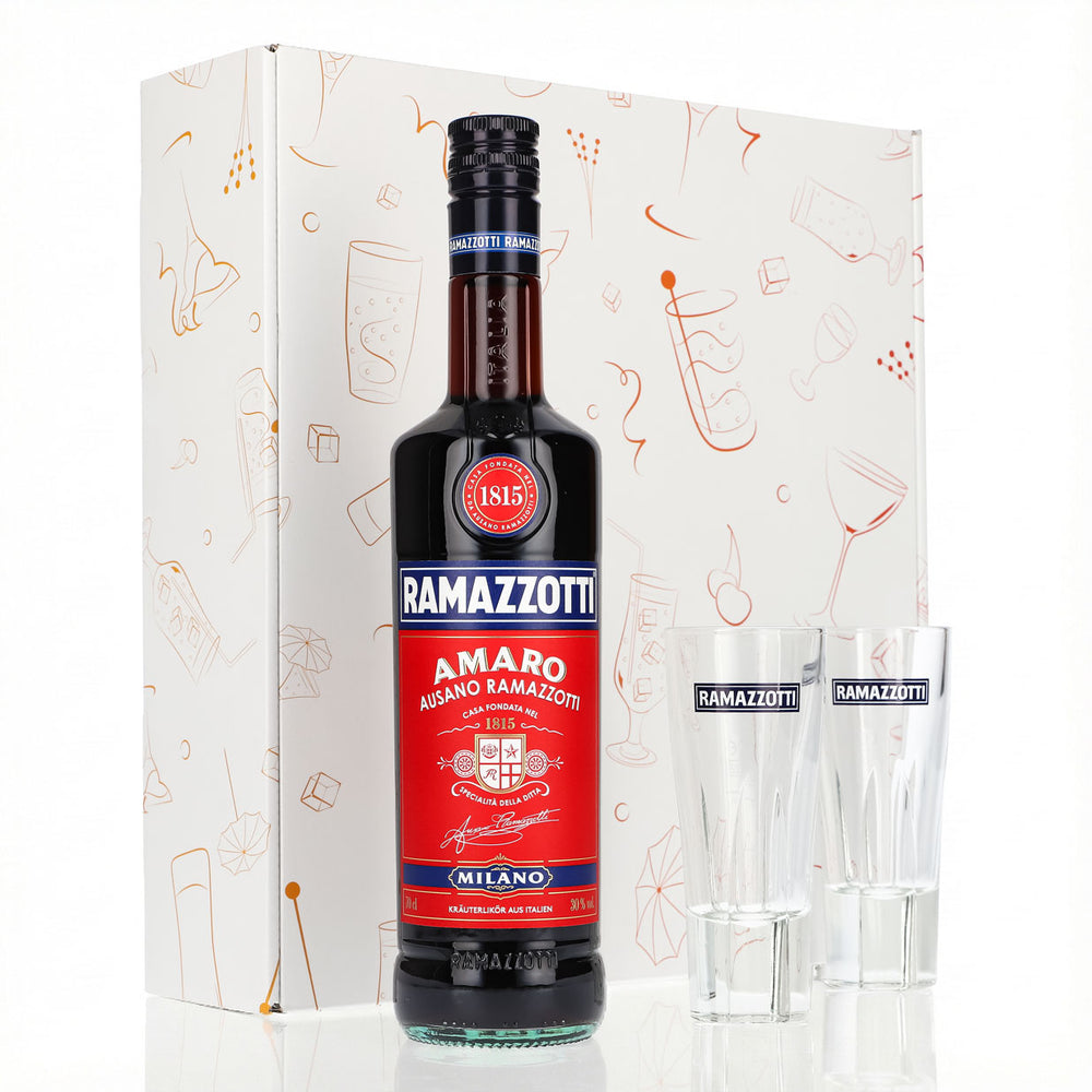 Zestaw upominkowy likier Ramazzotti 0,7 l 30% + szklanka do long drinków Standard I Biała