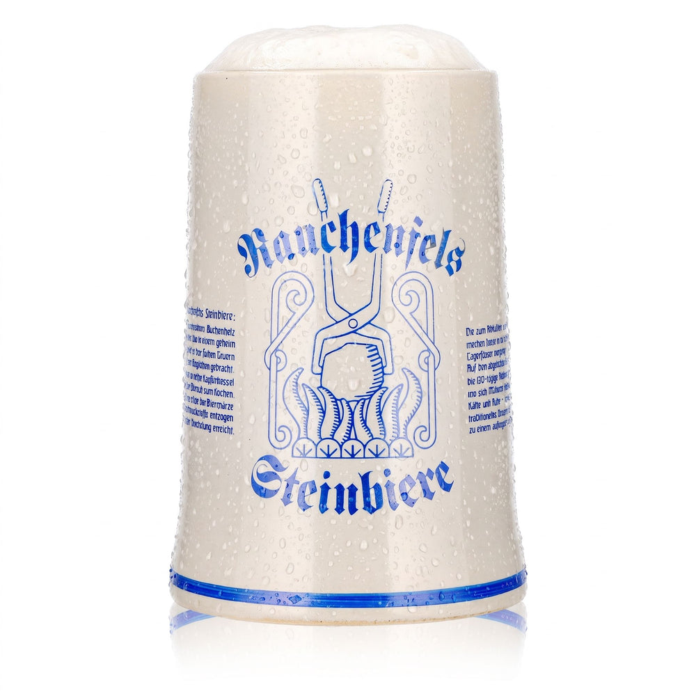 Szklany kufel do piwa Rauchenfels, gliniany dzbanek 0,3 l, kufel piwny, piwa kamienne, ceramika