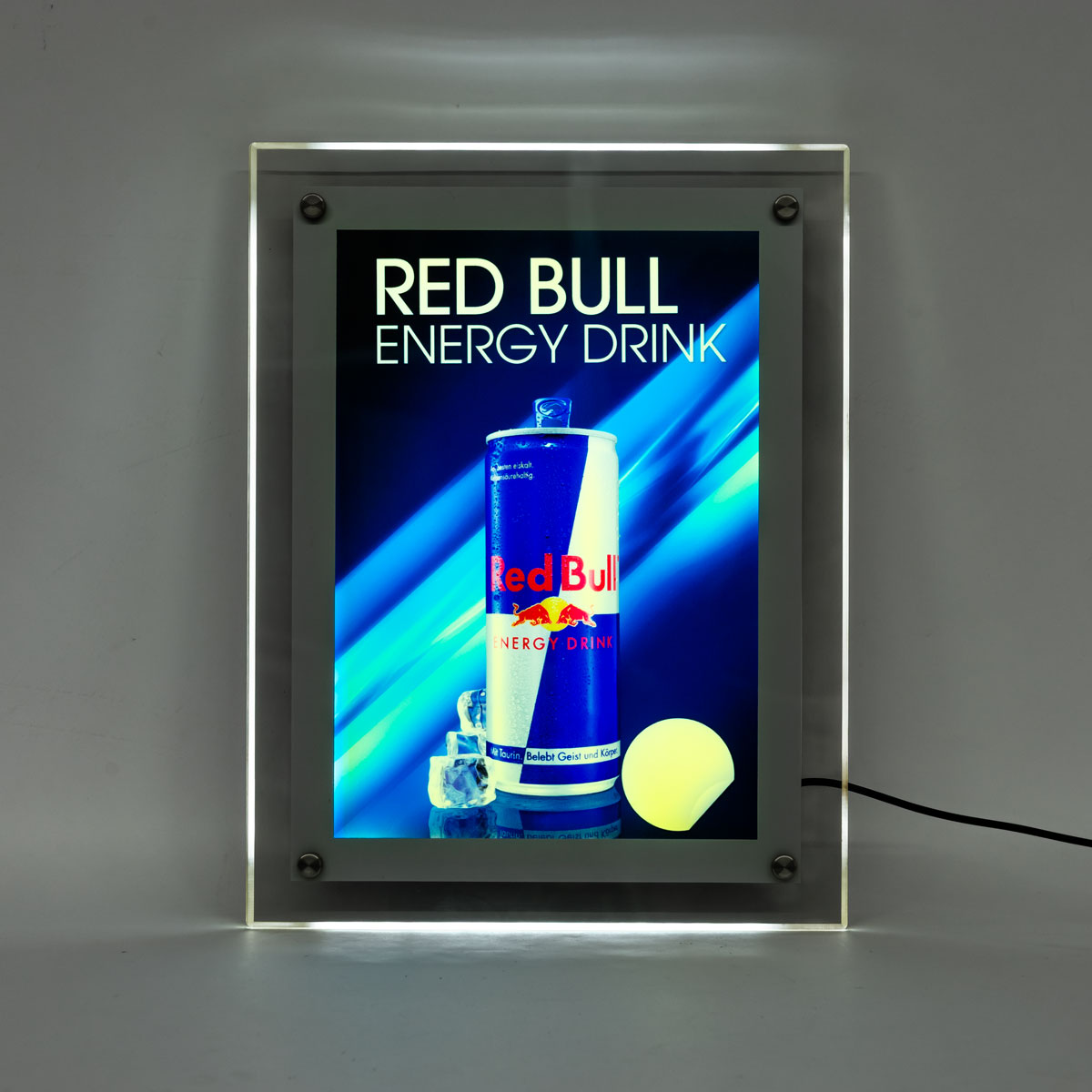 Reklama świetlna Red Bull Energy 37 x 28 cm LED wraz z zasilaczem w ramce A4