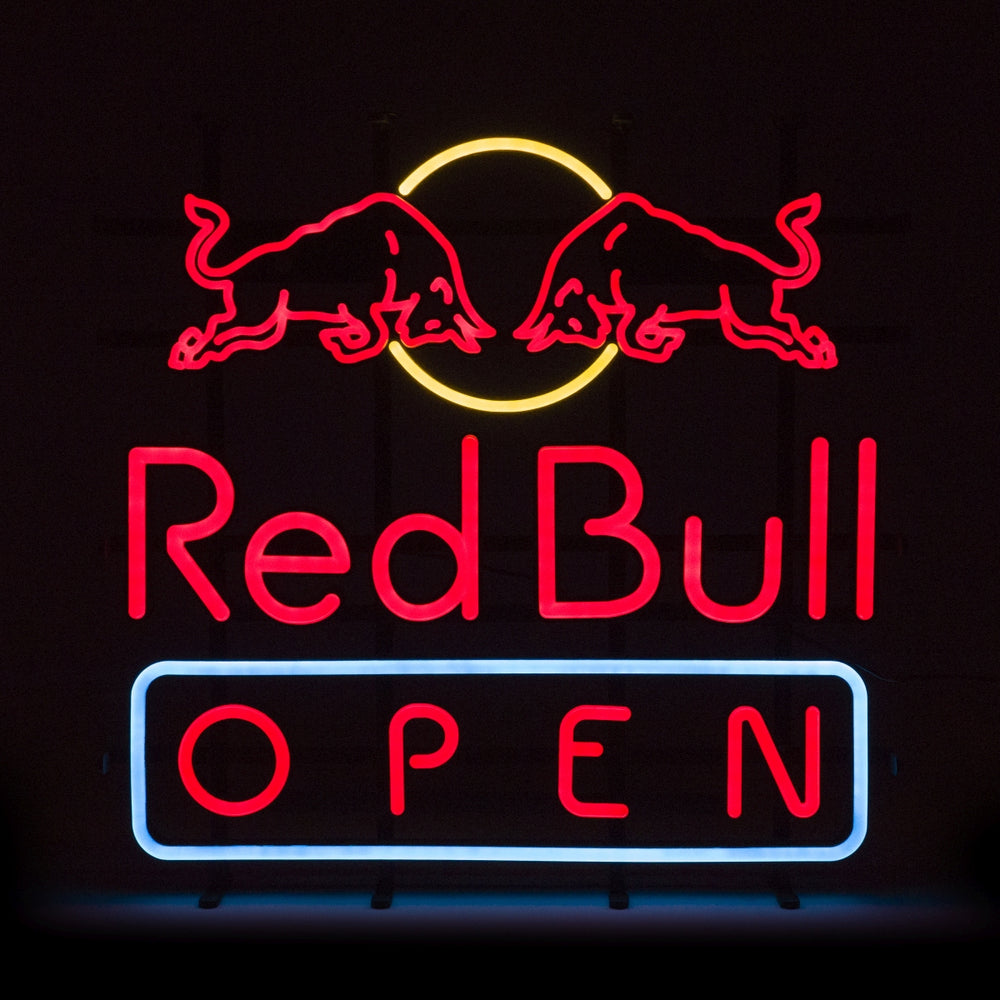 Red Bull Energy neon OPEN 56x56cm neon LED tablica ścienna bar