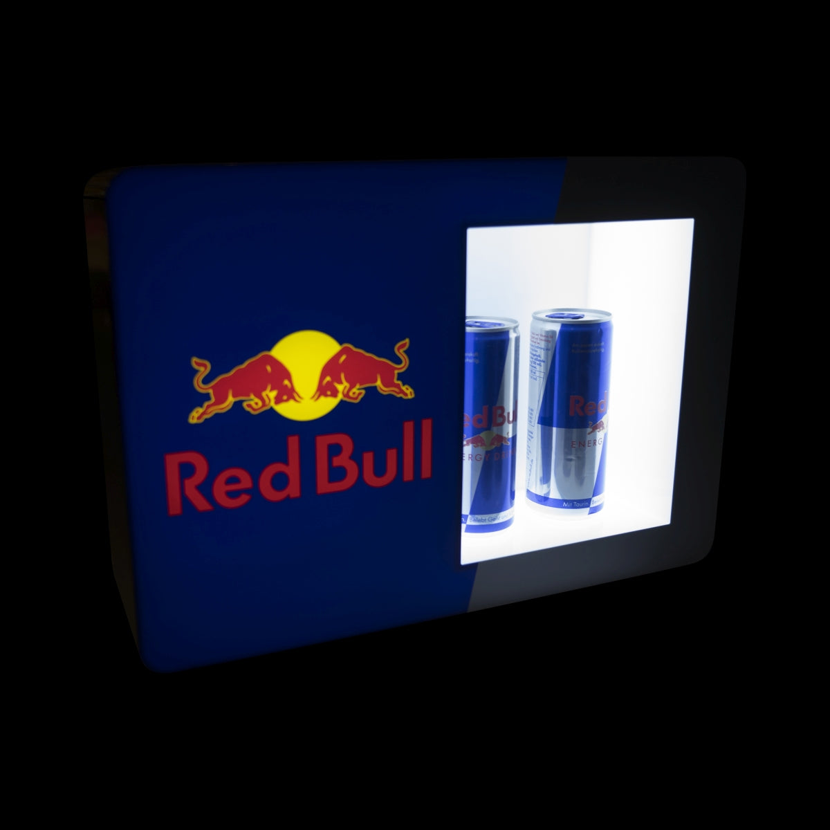 Mały podświetlany wyświetlacz kioskowy Red Bull na 2 puszki Glotifier – Widok 3