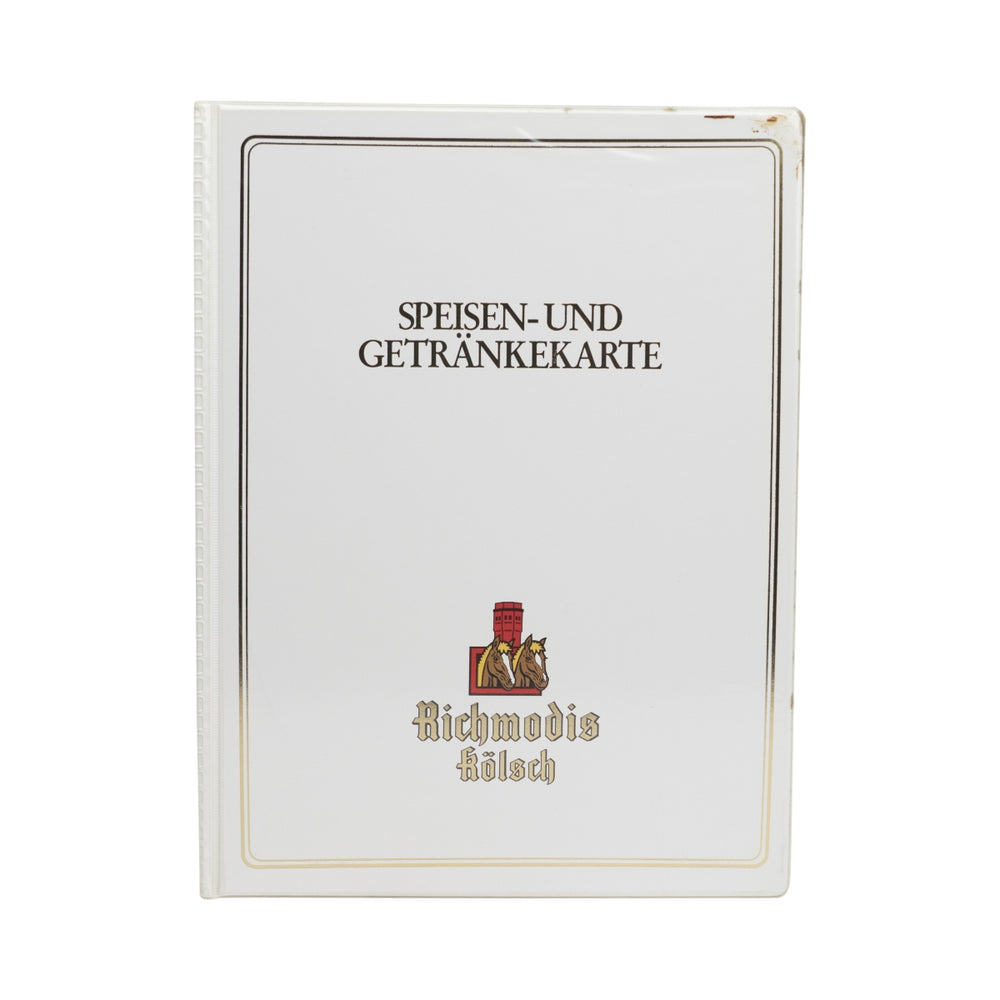Richmodis Kölsch piwo jedzenie i napoje menu biały 4 strony DINA4 Menu Bar