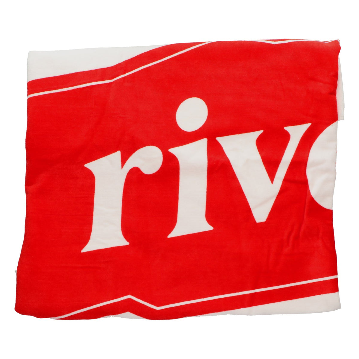 Ręcznik Rivella Limoncello 150 x 75 cm, biały z czerwonym logo, bawełna – Widok 2