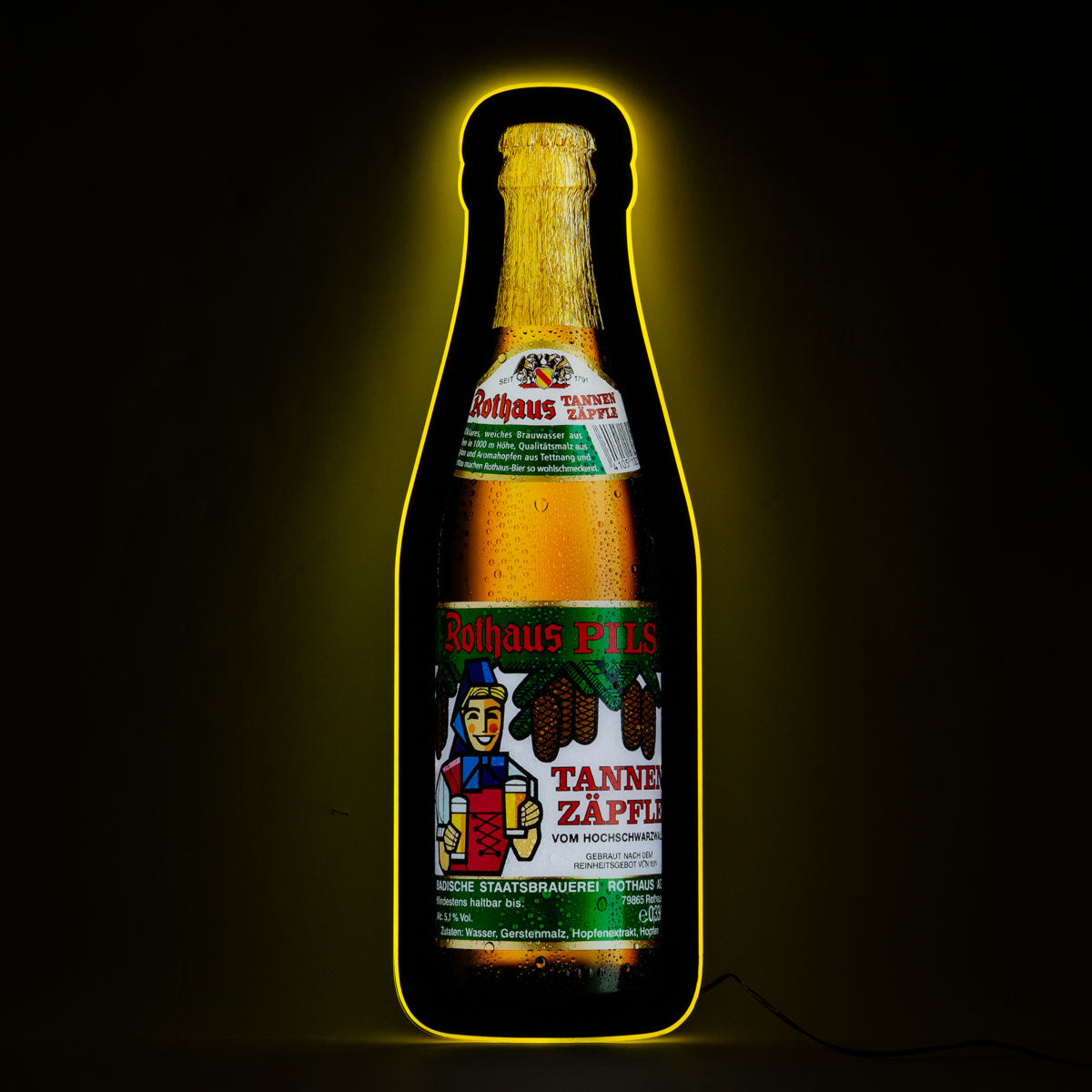 Rothaus Reklama świetlna Luminated LED Wall Sign Butelka Tannenzäpfle Gadżety – Widok 5